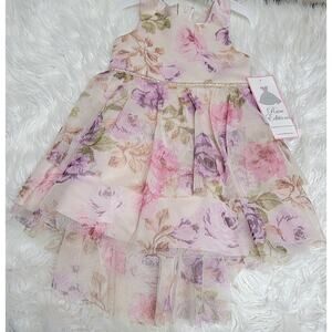 RARE EDITIONS Toddler & Little Girls Floral Hi-Low Skirt Dress3T/3 415